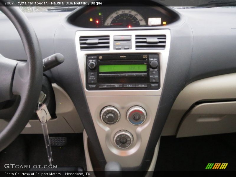 Nautical Blue Metallic / Bisque 2007 Toyota Yaris Sedan