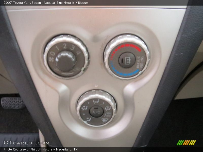 Nautical Blue Metallic / Bisque 2007 Toyota Yaris Sedan