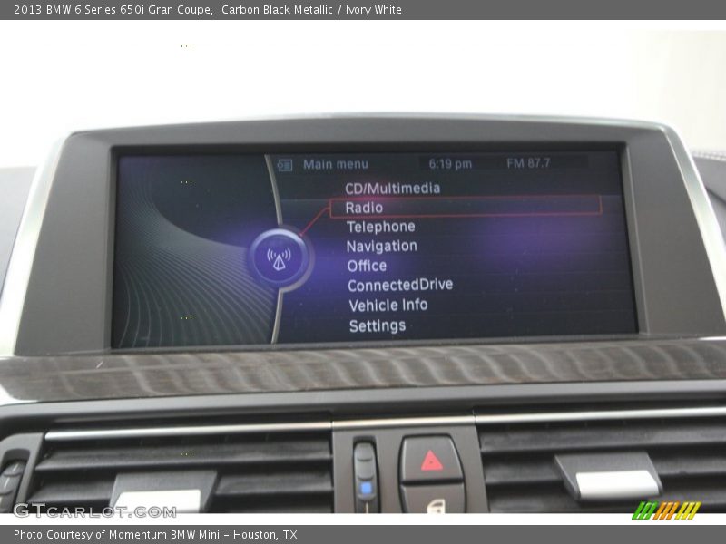 Carbon Black Metallic / Ivory White 2013 BMW 6 Series 650i Gran Coupe