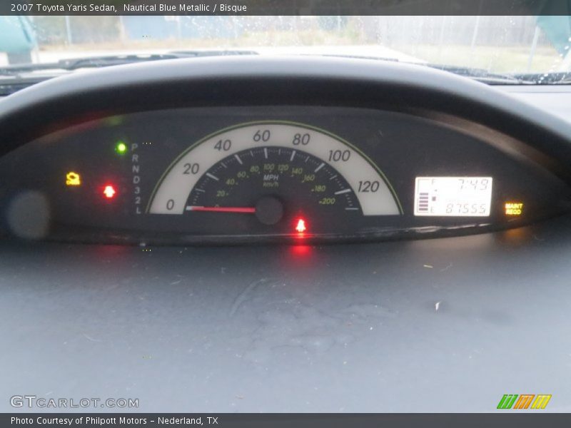 Nautical Blue Metallic / Bisque 2007 Toyota Yaris Sedan