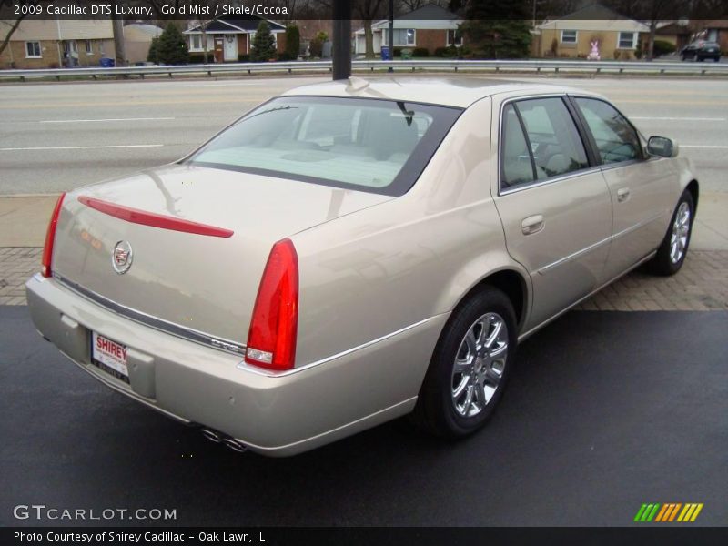 Gold Mist / Shale/Cocoa 2009 Cadillac DTS Luxury