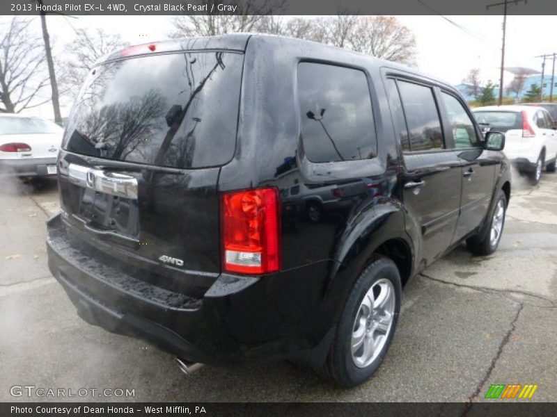 Crystal Black Pearl / Gray 2013 Honda Pilot EX-L 4WD