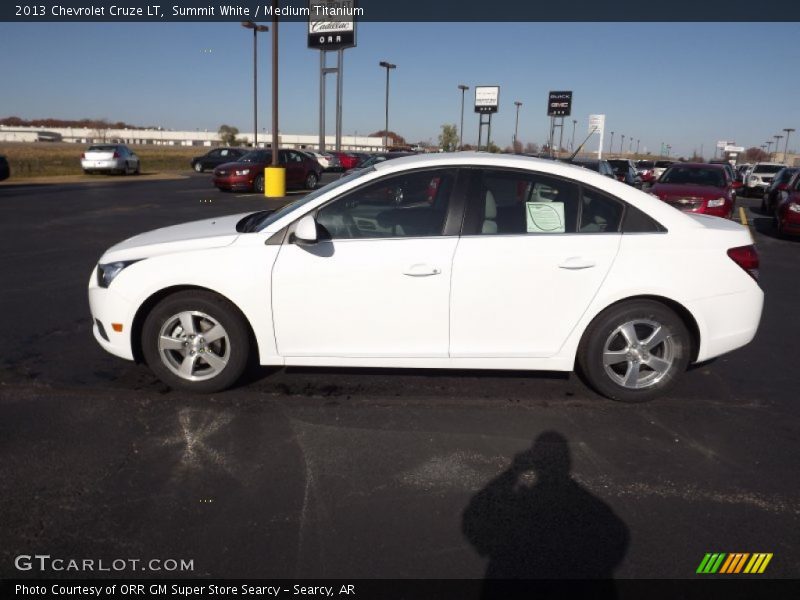 Summit White / Medium Titanium 2013 Chevrolet Cruze LT