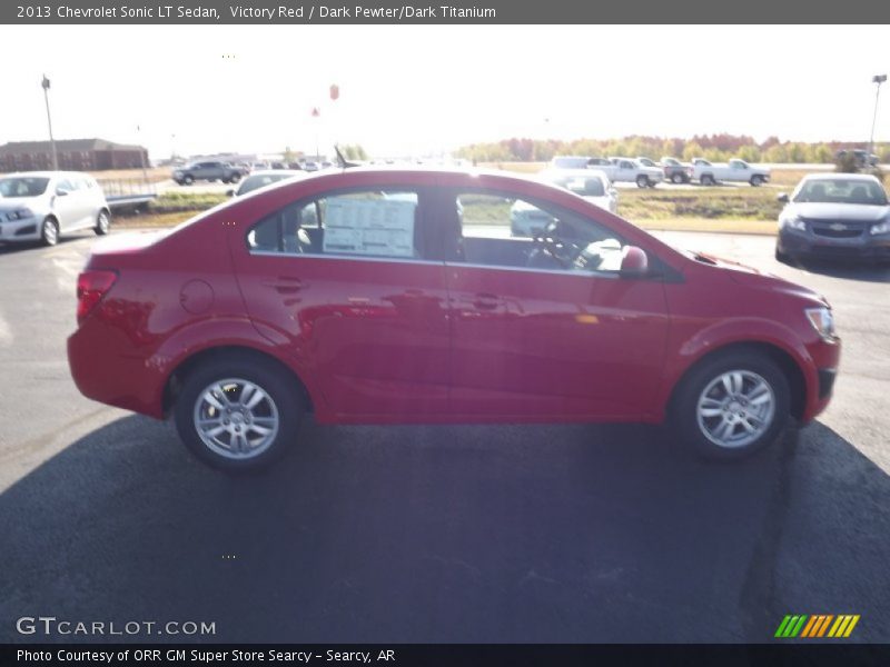 Victory Red / Dark Pewter/Dark Titanium 2013 Chevrolet Sonic LT Sedan