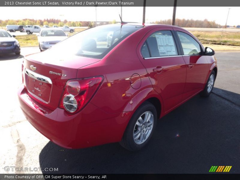 Victory Red / Dark Pewter/Dark Titanium 2013 Chevrolet Sonic LT Sedan