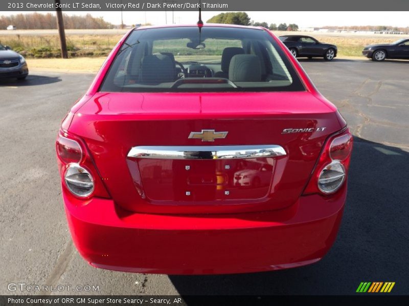Victory Red / Dark Pewter/Dark Titanium 2013 Chevrolet Sonic LT Sedan