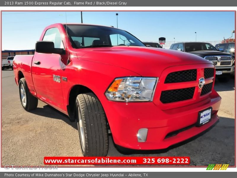 Flame Red / Black/Diesel Gray 2013 Ram 1500 Express Regular Cab