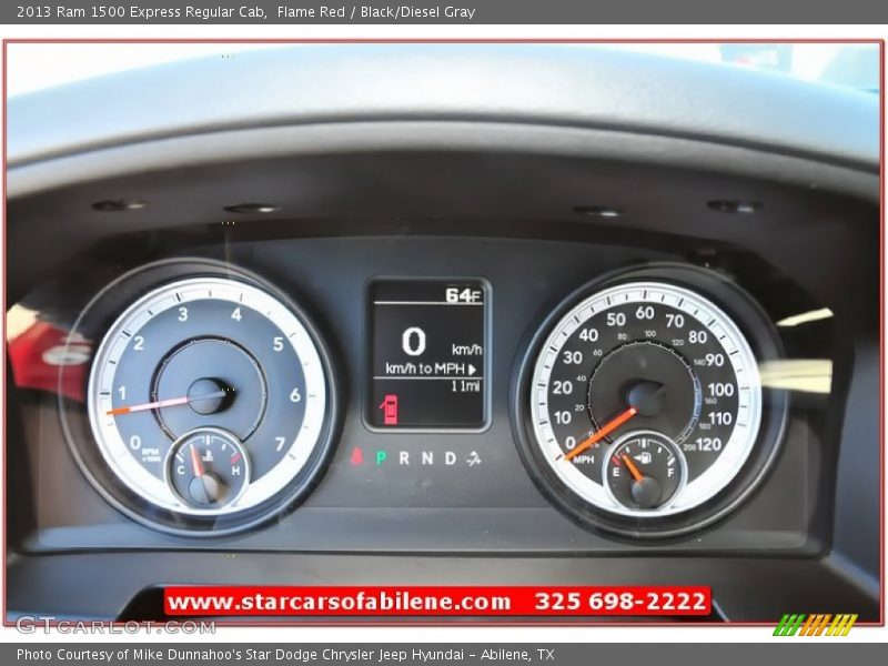 Flame Red / Black/Diesel Gray 2013 Ram 1500 Express Regular Cab