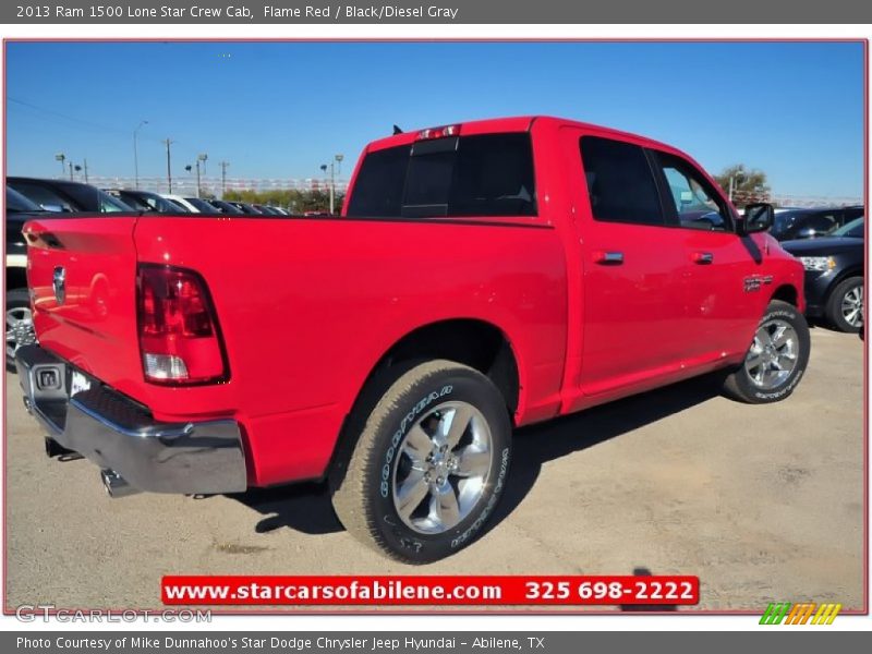 Flame Red / Black/Diesel Gray 2013 Ram 1500 Lone Star Crew Cab