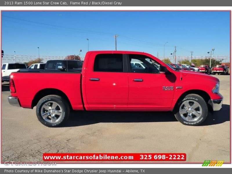 Flame Red / Black/Diesel Gray 2013 Ram 1500 Lone Star Crew Cab