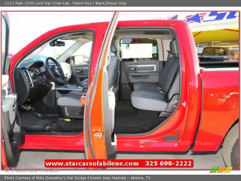 Flame Red / Black/Diesel Gray 2013 Ram 1500 Lone Star Crew Cab