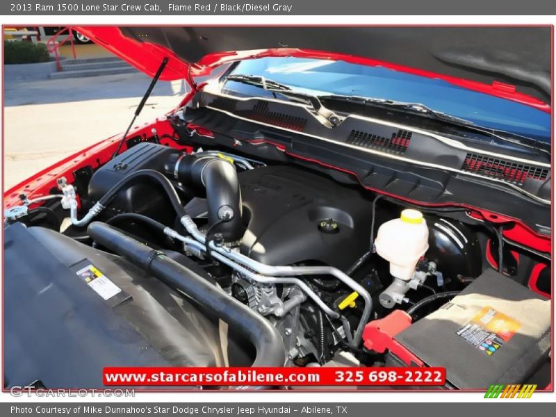 Flame Red / Black/Diesel Gray 2013 Ram 1500 Lone Star Crew Cab