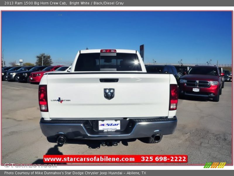 Bright White / Black/Diesel Gray 2013 Ram 1500 Big Horn Crew Cab