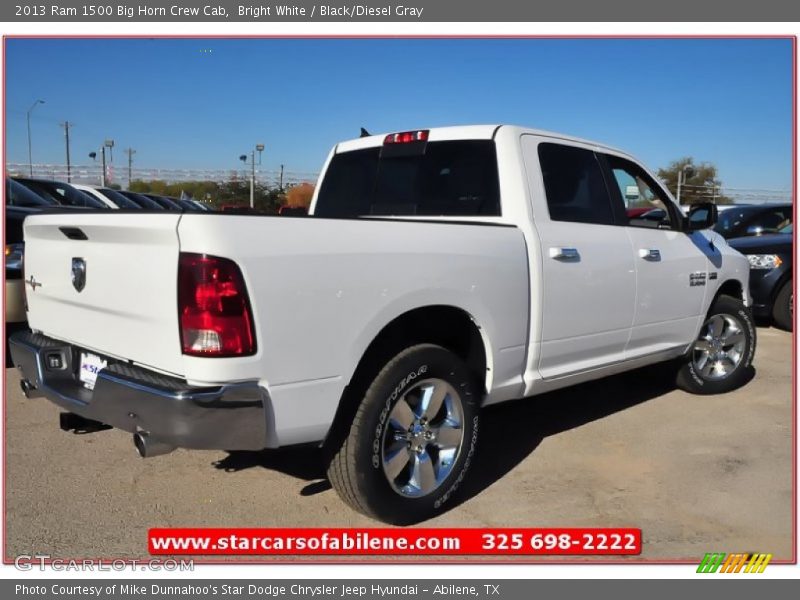 Bright White / Black/Diesel Gray 2013 Ram 1500 Big Horn Crew Cab
