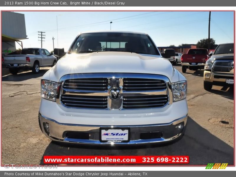Bright White / Black/Diesel Gray 2013 Ram 1500 Big Horn Crew Cab