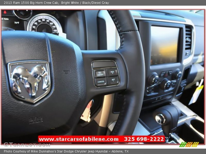 Bright White / Black/Diesel Gray 2013 Ram 1500 Big Horn Crew Cab