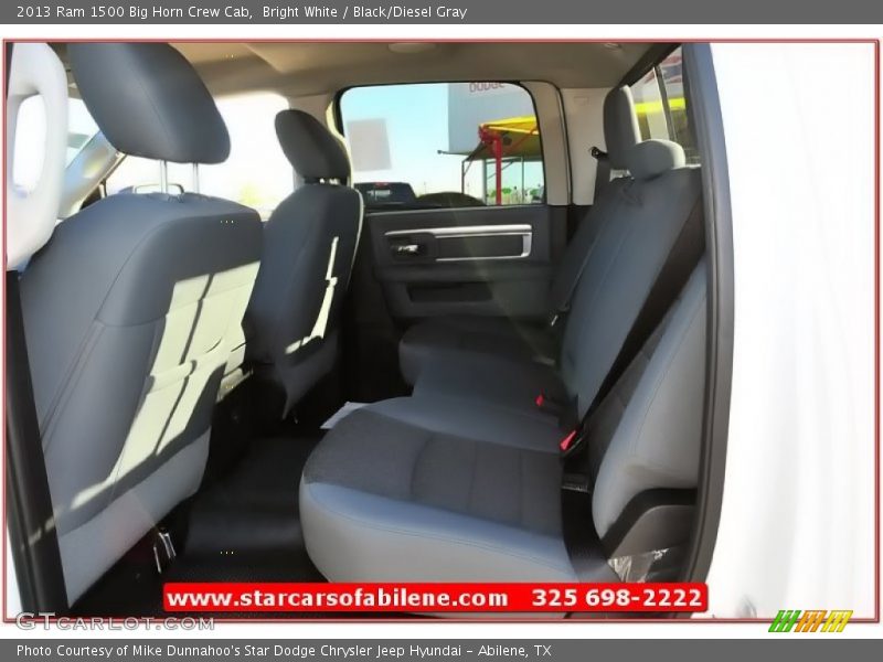 Bright White / Black/Diesel Gray 2013 Ram 1500 Big Horn Crew Cab