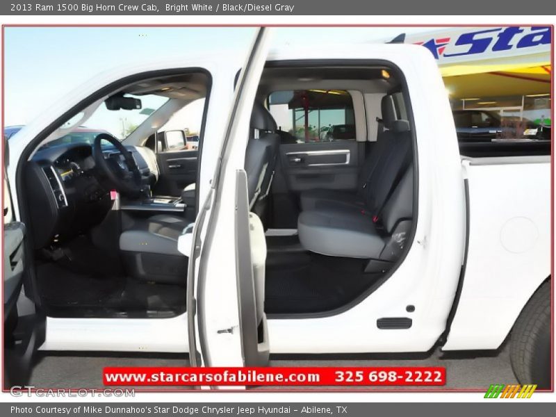 Bright White / Black/Diesel Gray 2013 Ram 1500 Big Horn Crew Cab