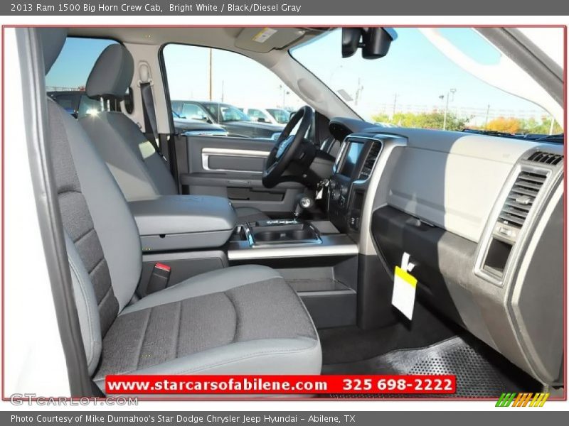 Bright White / Black/Diesel Gray 2013 Ram 1500 Big Horn Crew Cab