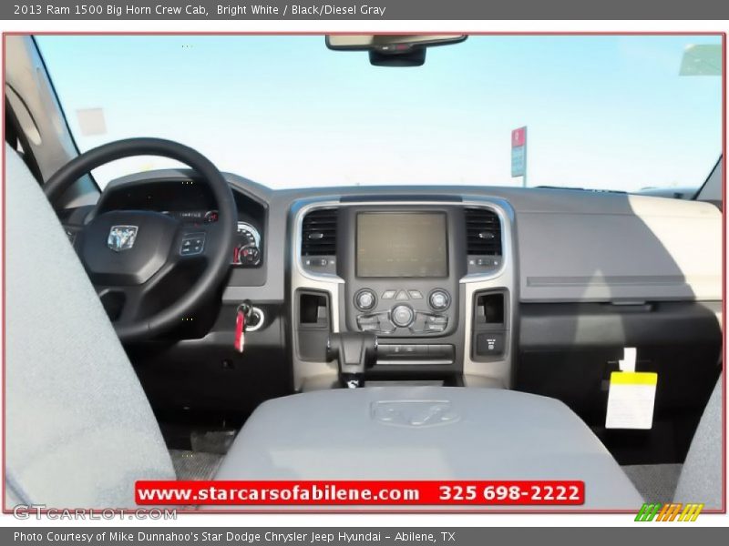 Bright White / Black/Diesel Gray 2013 Ram 1500 Big Horn Crew Cab