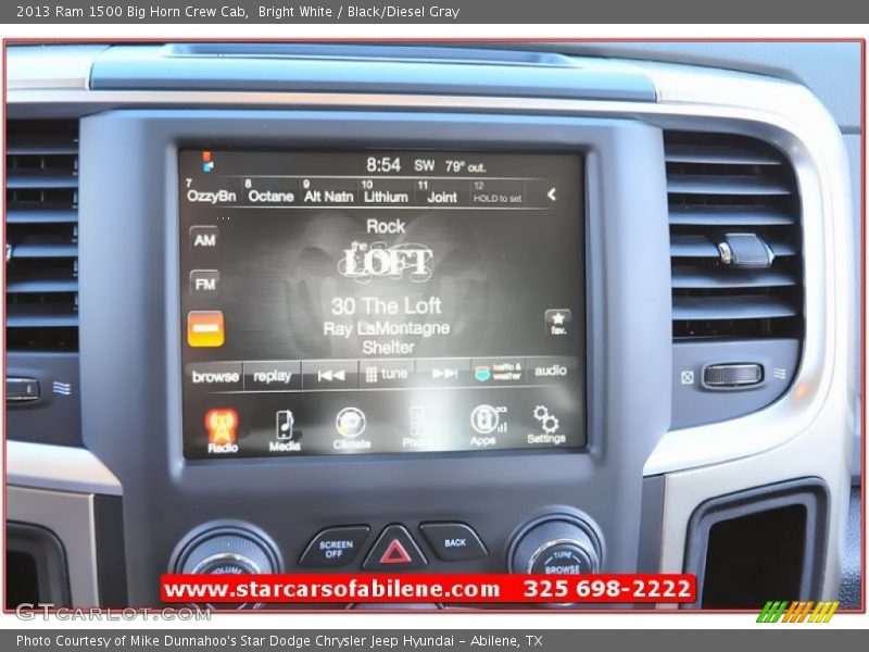 Bright White / Black/Diesel Gray 2013 Ram 1500 Big Horn Crew Cab