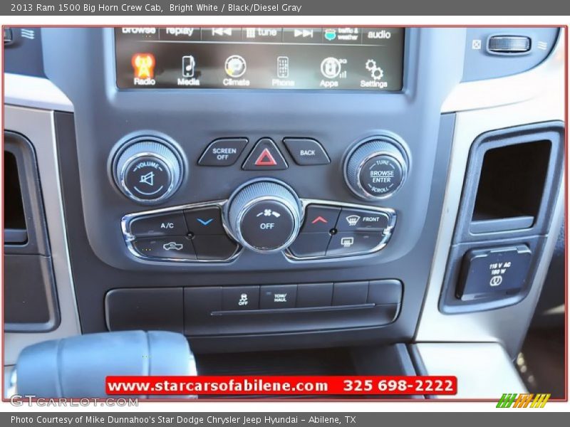 Bright White / Black/Diesel Gray 2013 Ram 1500 Big Horn Crew Cab