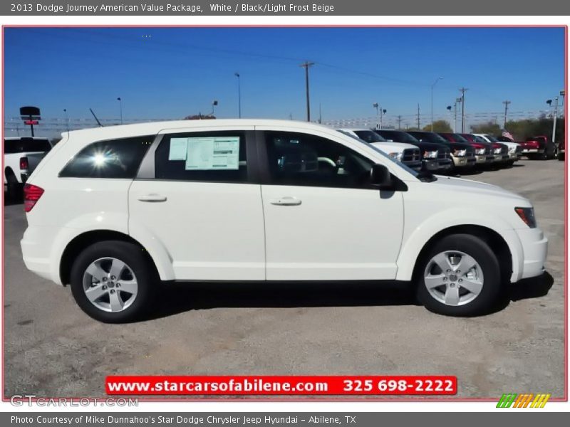 White / Black/Light Frost Beige 2013 Dodge Journey American Value Package