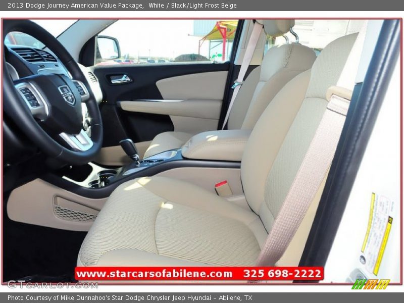 White / Black/Light Frost Beige 2013 Dodge Journey American Value Package
