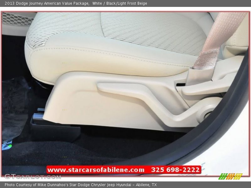 White / Black/Light Frost Beige 2013 Dodge Journey American Value Package