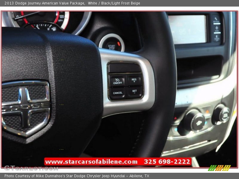 White / Black/Light Frost Beige 2013 Dodge Journey American Value Package