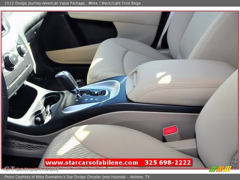 White / Black/Light Frost Beige 2013 Dodge Journey American Value Package