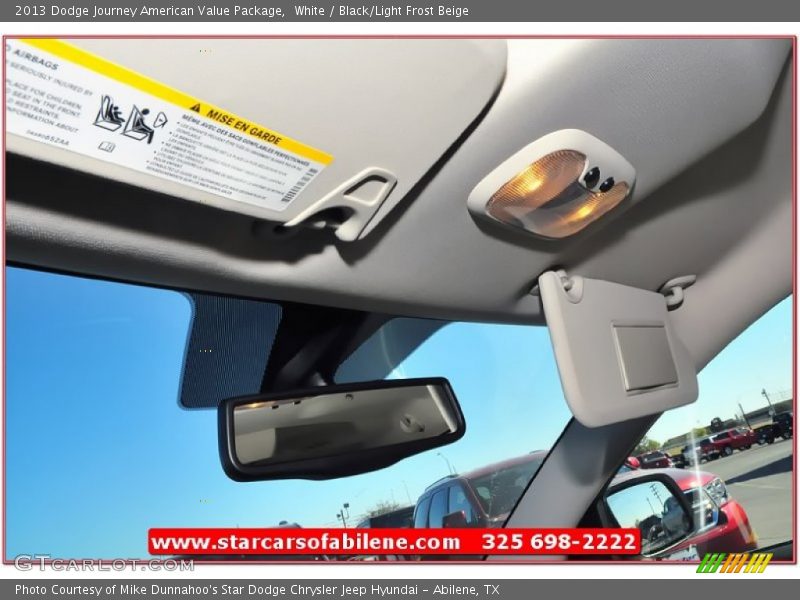 White / Black/Light Frost Beige 2013 Dodge Journey American Value Package