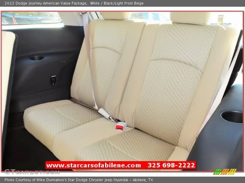 White / Black/Light Frost Beige 2013 Dodge Journey American Value Package