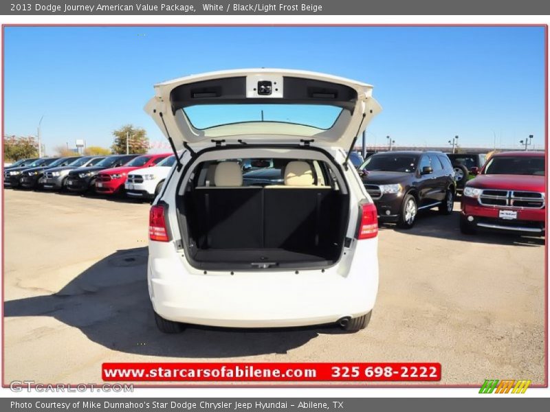 White / Black/Light Frost Beige 2013 Dodge Journey American Value Package