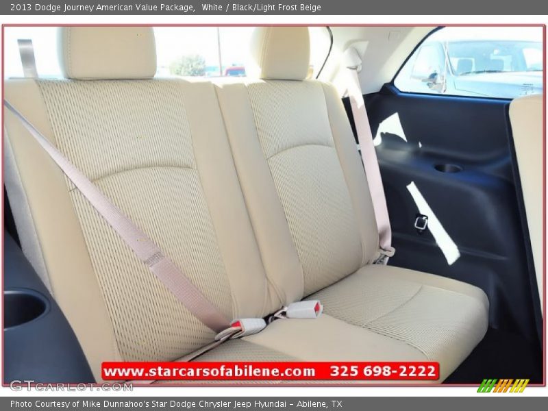 White / Black/Light Frost Beige 2013 Dodge Journey American Value Package