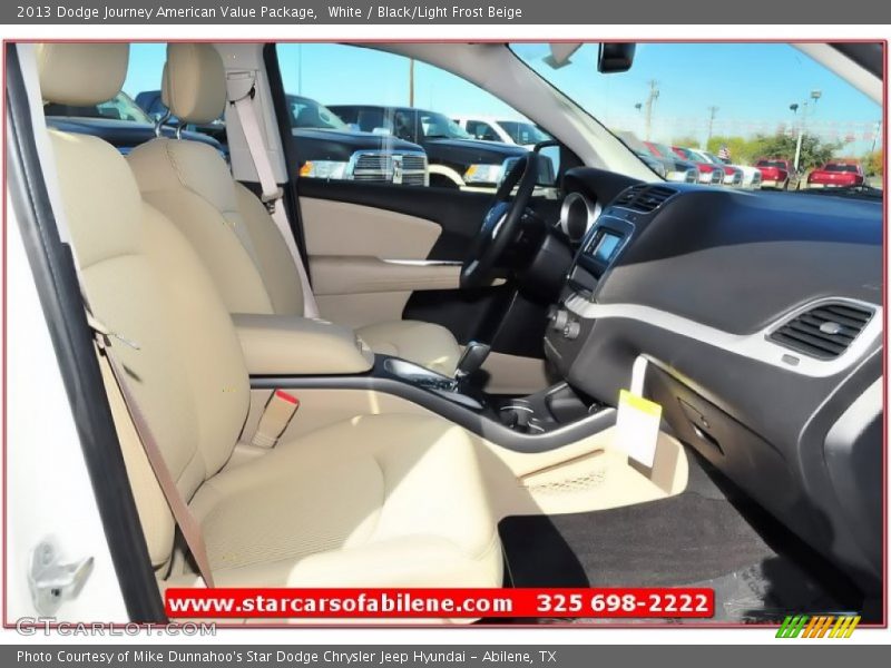 White / Black/Light Frost Beige 2013 Dodge Journey American Value Package