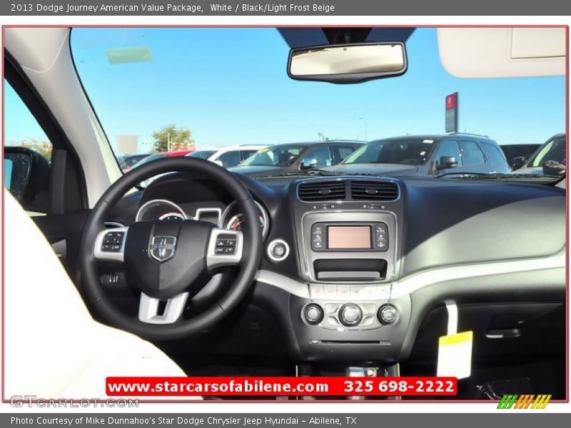 White / Black/Light Frost Beige 2013 Dodge Journey American Value Package
