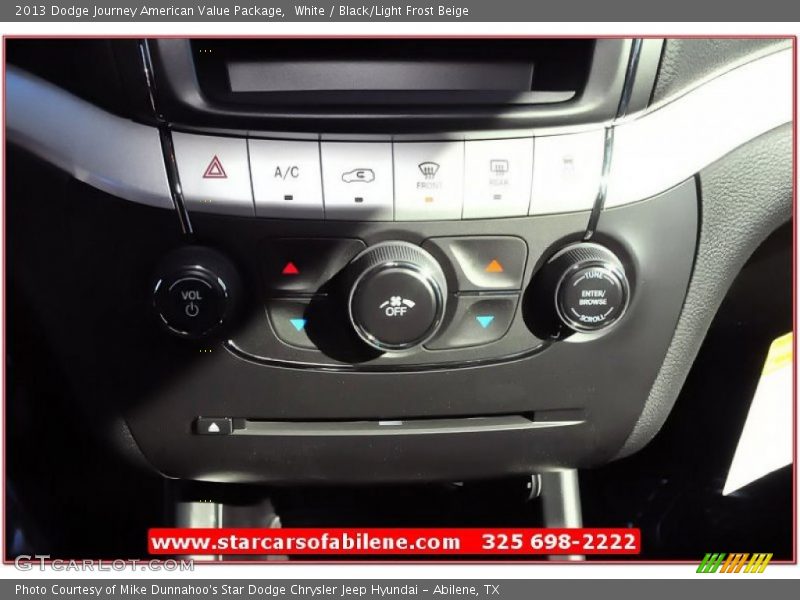 White / Black/Light Frost Beige 2013 Dodge Journey American Value Package