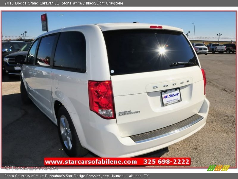 Stone White / Black/Light Graystone 2013 Dodge Grand Caravan SE