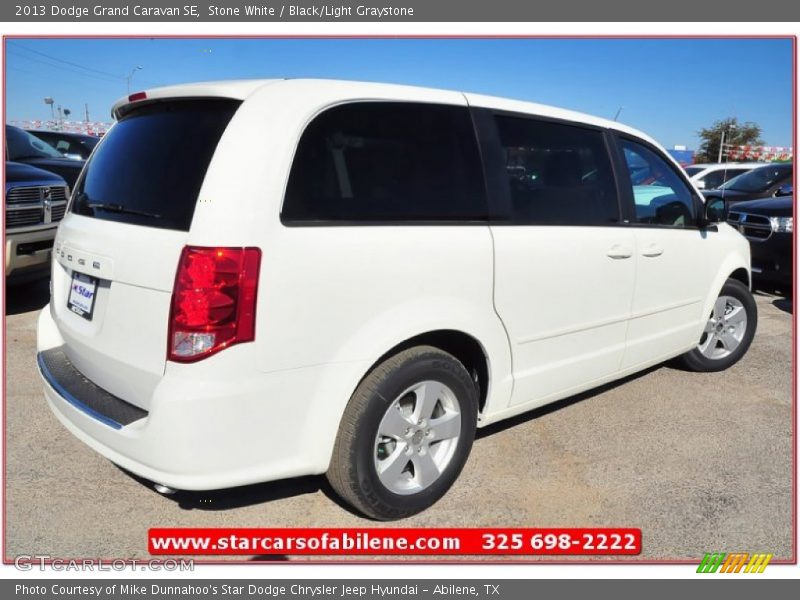 Stone White / Black/Light Graystone 2013 Dodge Grand Caravan SE