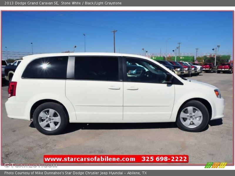 Stone White / Black/Light Graystone 2013 Dodge Grand Caravan SE