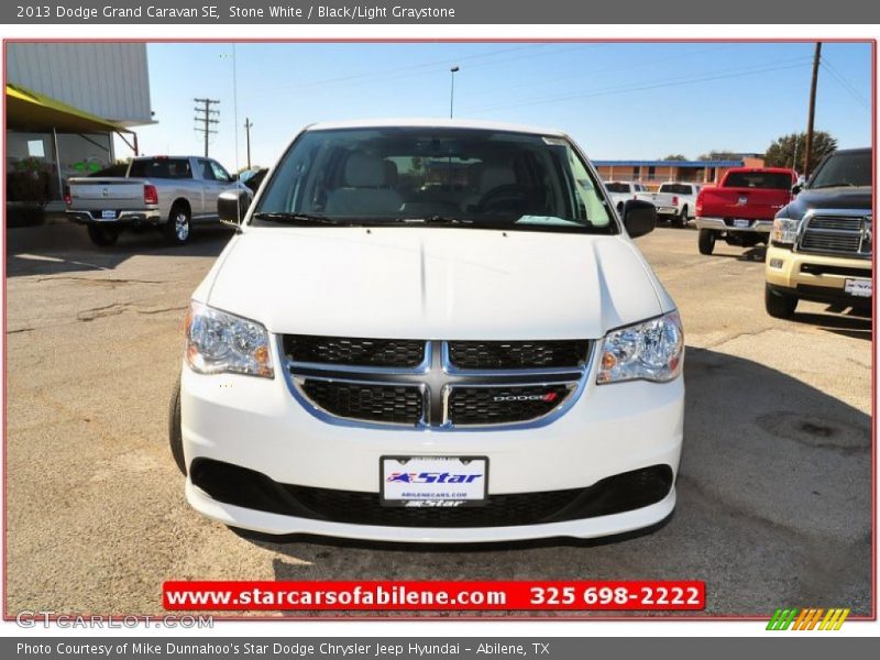 Stone White / Black/Light Graystone 2013 Dodge Grand Caravan SE