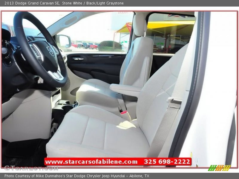 Stone White / Black/Light Graystone 2013 Dodge Grand Caravan SE
