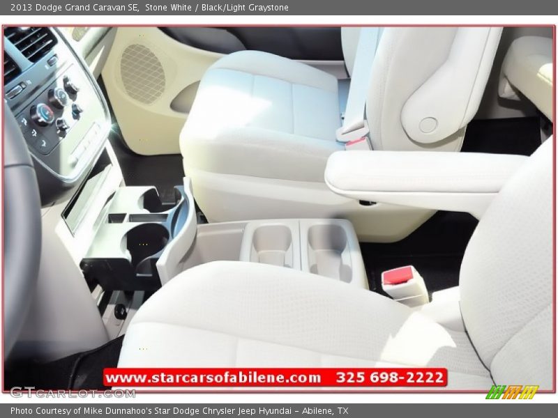 Stone White / Black/Light Graystone 2013 Dodge Grand Caravan SE