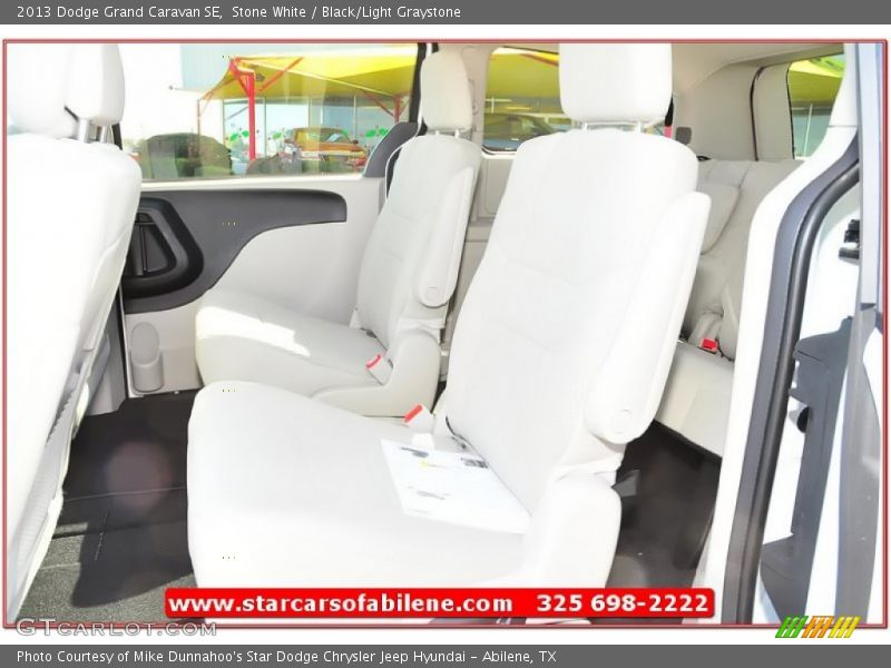 Stone White / Black/Light Graystone 2013 Dodge Grand Caravan SE