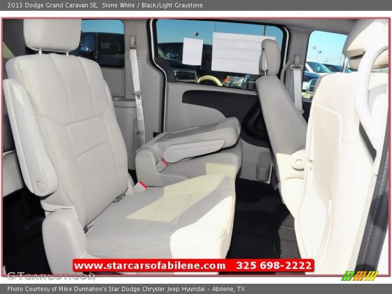 Stone White / Black/Light Graystone 2013 Dodge Grand Caravan SE