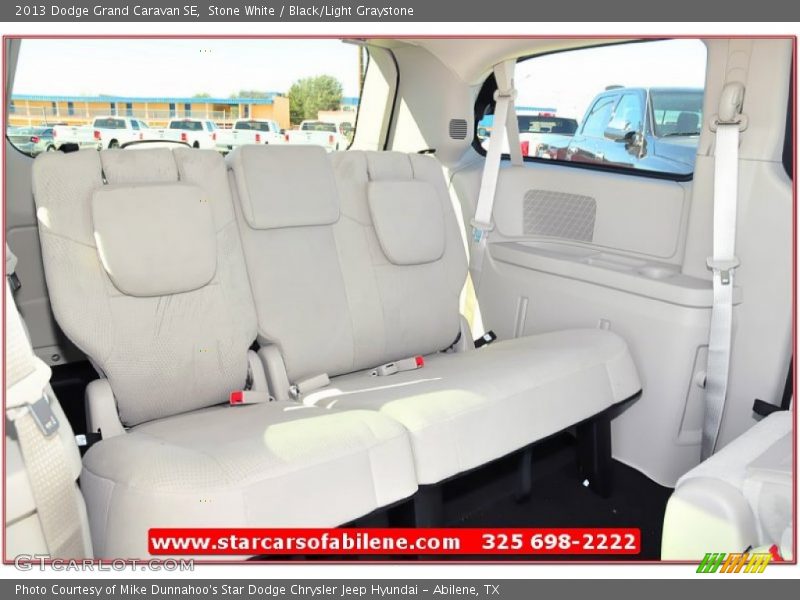 Stone White / Black/Light Graystone 2013 Dodge Grand Caravan SE