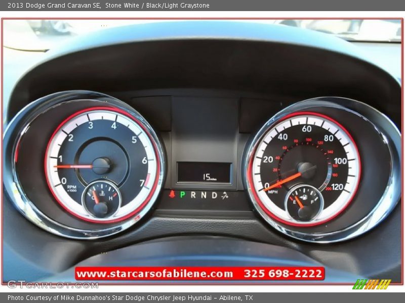 Stone White / Black/Light Graystone 2013 Dodge Grand Caravan SE