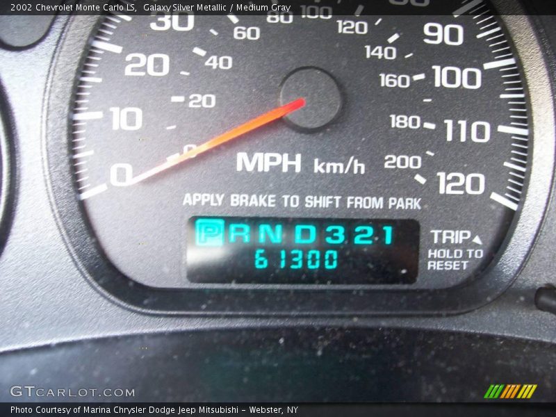 Galaxy Silver Metallic / Medium Gray 2002 Chevrolet Monte Carlo LS