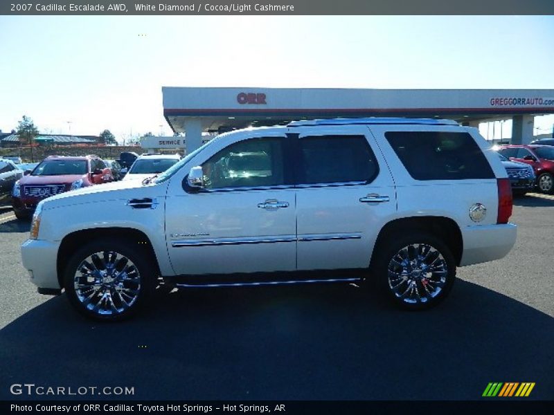 White Diamond / Cocoa/Light Cashmere 2007 Cadillac Escalade AWD